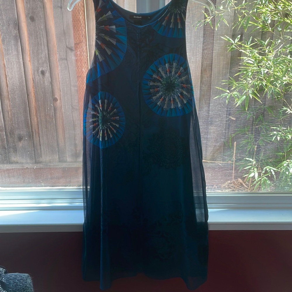 desigual size 38 blue patterns dress great quality